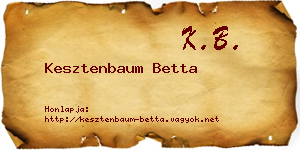 Kesztenbaum Betta névjegykártya